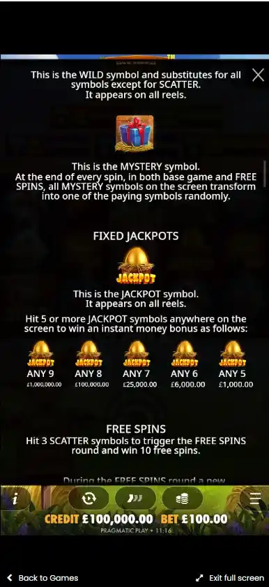 Fixed jackpots