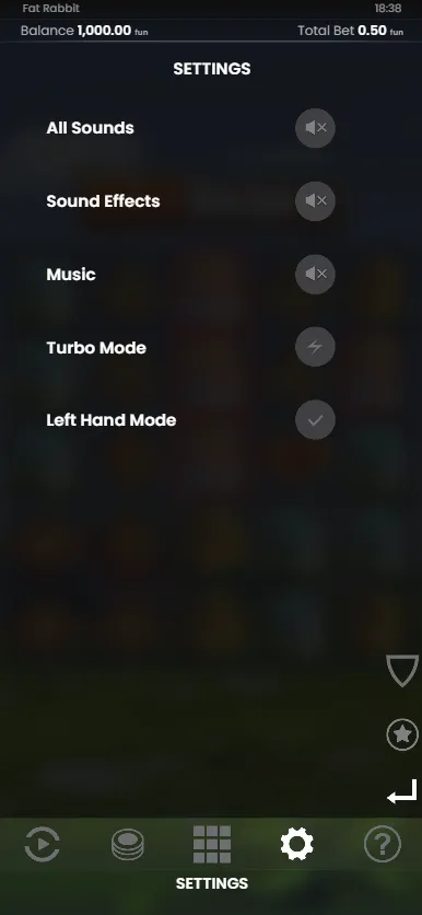 Settings of Fat Rabbit