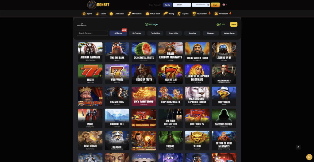 Slot Games Donbet