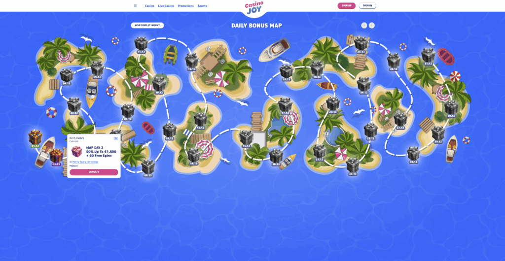 Bonus Map Joy Casino
