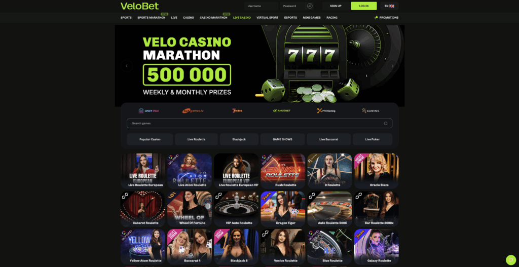 Live Casino VeloBet