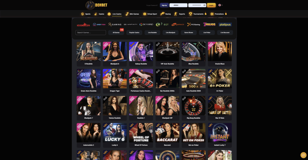 Live Casino Donbet